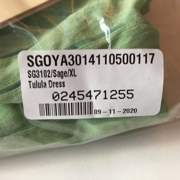 Stine Goya Tulula Dress Women’s Size XL Green Stripe Sage $390 MSRP NWT - Picture 3 of 14